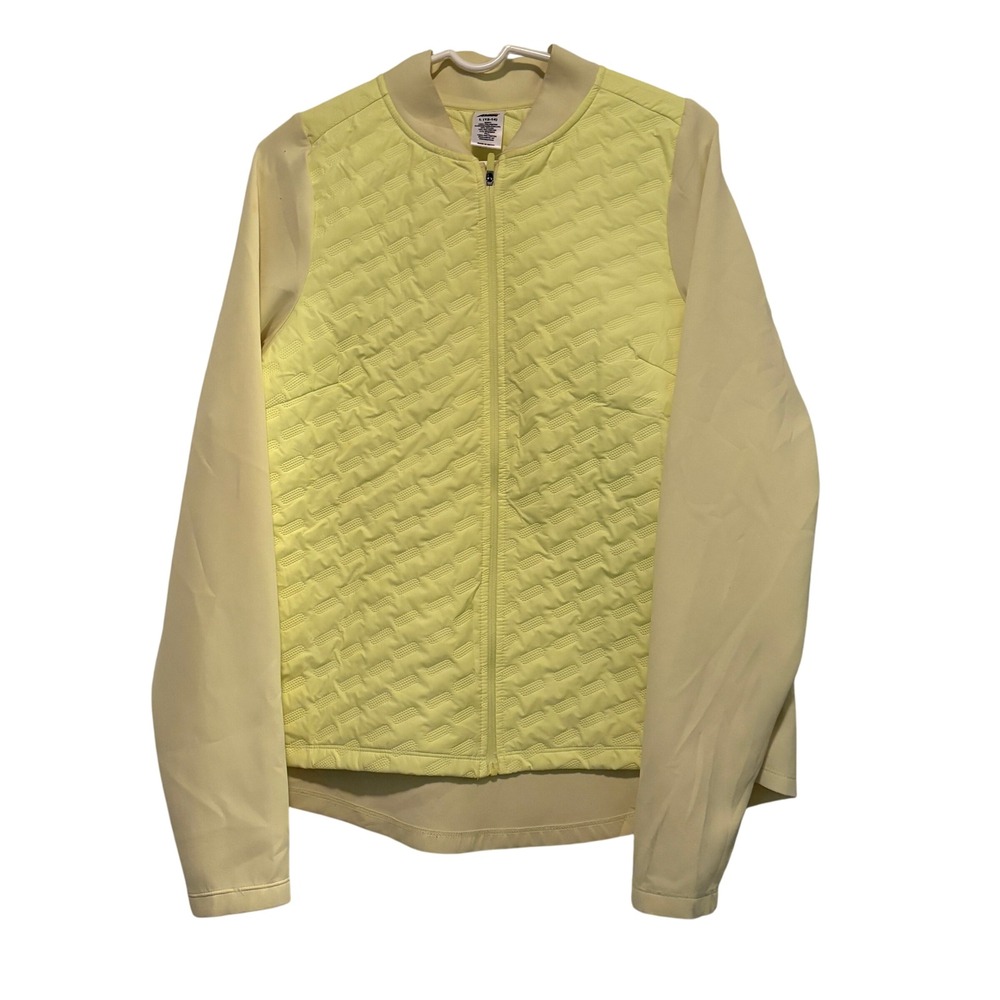 AVIA Womens L Jacket Yellow Quilted Lightweight Full Zip Long Sleeve Layering